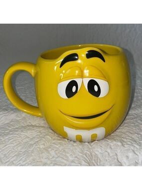 M&Ms Fun Sculpted Face 24 oz Ceramic Mug